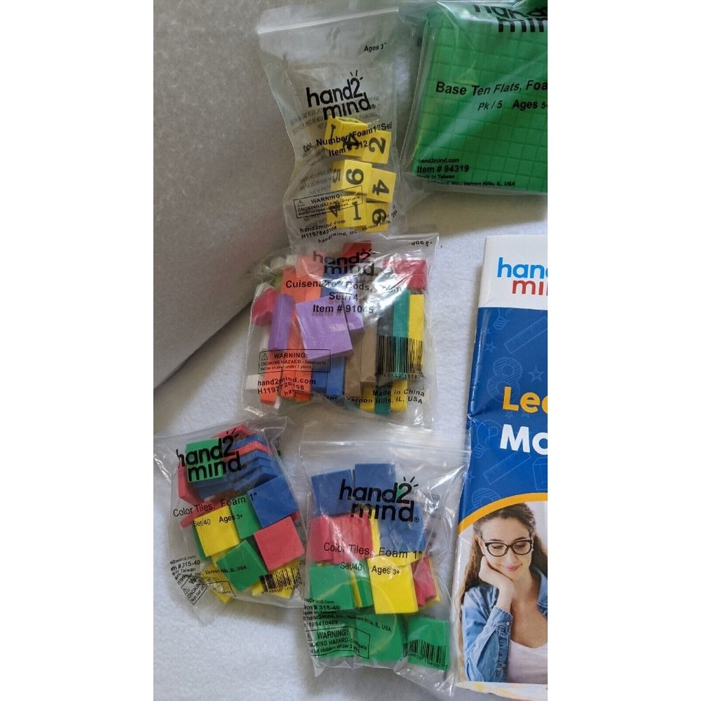 Hand2mind Math foam base classroom set 200 pc learning class 4th Grade Book - Picture 3 of 6
